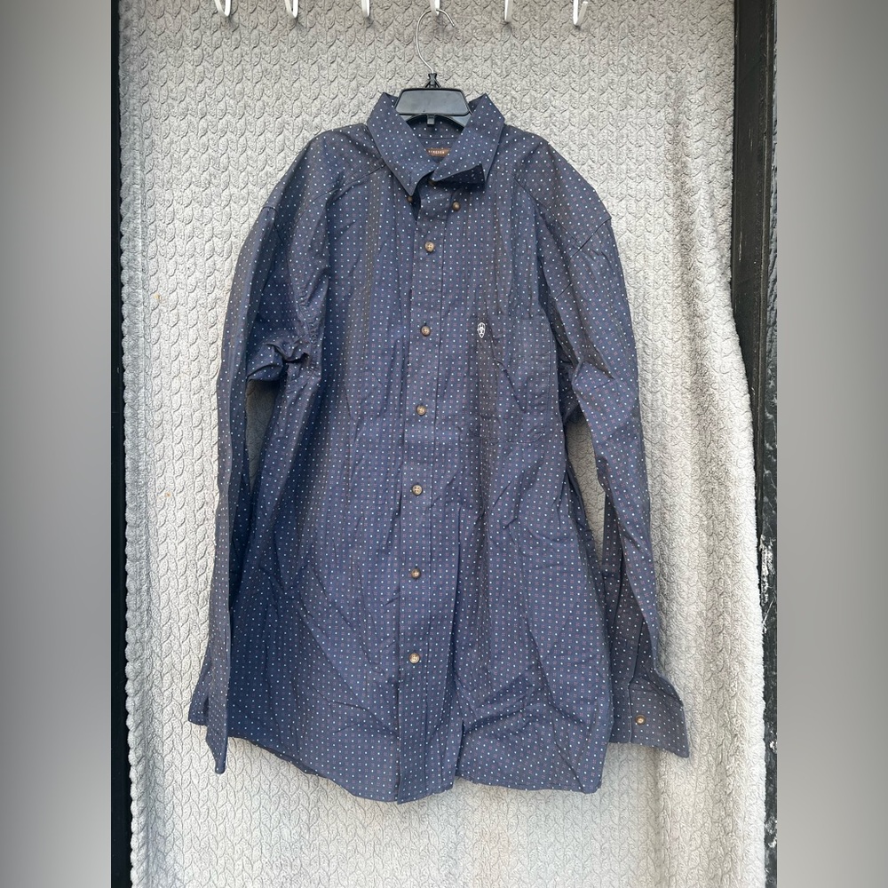 Ariat Wrinkle Free Daven Fitted Men's Shirt size Large